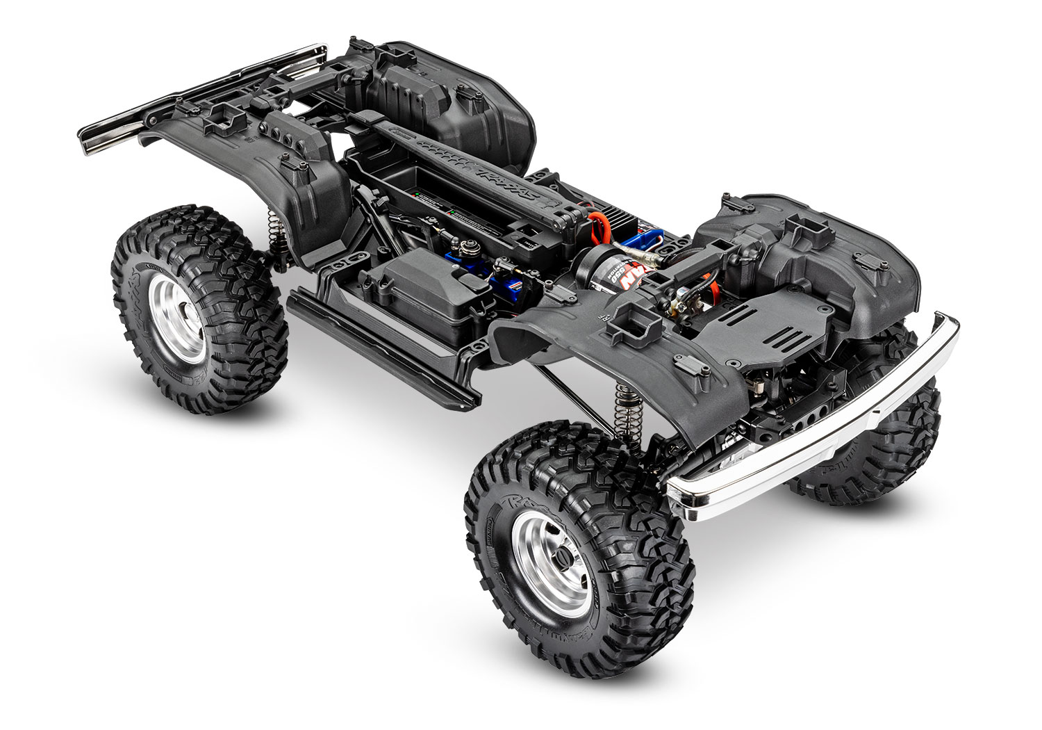 92046 4 TRX4 Ford F150 High Trail Chassis 3qtr Front